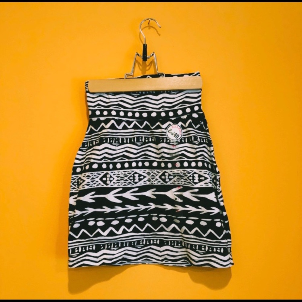Black and white skirt